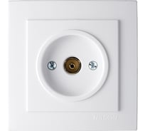 ТВ розетка Nilson проходная, СУ, TOURAN-ALEGRA-THOR, белый 24111028