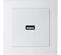 Розетка USB Nilson зарядка 2,1А, 1 порт, TOURAN-ALEGRA-THOR, белый 24111080