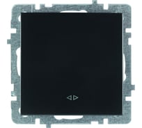 Механизм 1-клавишного выключателя Nilson крестообразный, TOURAN-ALEGRA-THOR, матовый черный, 24380410