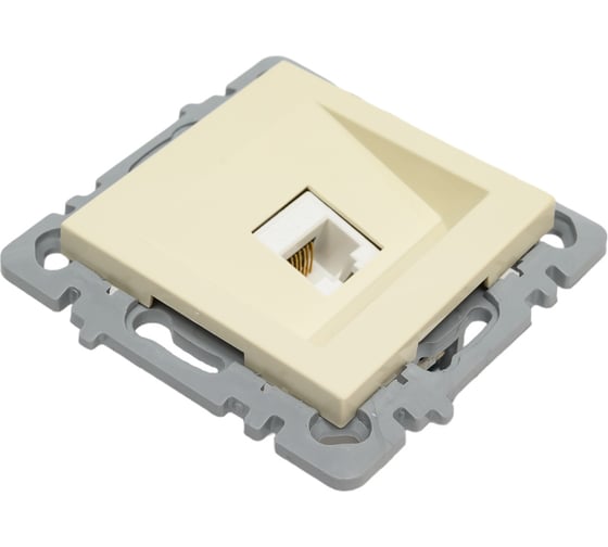 Механизм 1-местной компьютерной розетки Nilson СУ RJ45 CAT6, moda-advantage кремовый, 20122445