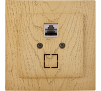 1-местная компьютерная розетка Nilson СУ RJ45 CAT6, TOURAN WOOD, клен 24281045