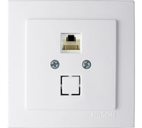 1-местная компьютерная розетка Nilson СУ RJ45 CAT6, TOURAN-ALEGRA-THOR, белый 24111045