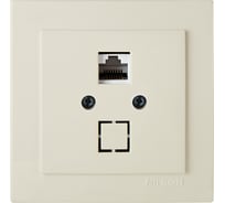 1-местная компьютерная розетка Nilson СУ RJ45 CAT6, TOURAN-ALEGRA-THOR, кремовый 24121045