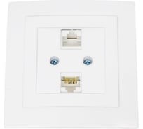2-местная компьютерная розетка Nilson СУ RJ45 CAT6, TOURAN-ALEGRA-THOR, белый 24111046