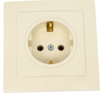 1-местная розетка Nilson СУ с заземляющим контактом, TOURAN-ALEGRA-THOR, кремовый 24121017