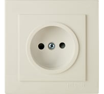 1-местная розетка Nilson СУ с защитной шторкой, TOURAN-ALEGRA-THOR, кремовый 24121016