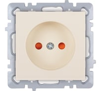 Механизм 1-местной розетки Nilson СУ с защитной шторкой, moda-advantage кремовый, 20122416