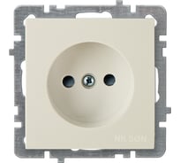 Механизм 1-местной розетки Nilson СУ с защитной шторкой, TOURAN-ALEGRA-THOR, кремовый 24120416
