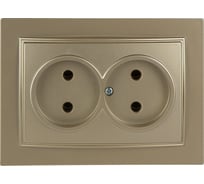 2-местная розетка Nilson СУ, ALEGRA-THOR, metallic, золото 27151024
