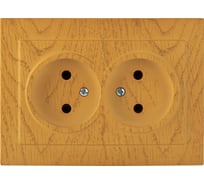 2-местная розетка Nilson СУ, TOURAN WOOD, дуб 24251024