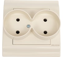 2-местная розетка Nilson СУ advantage кремовый, 20121024