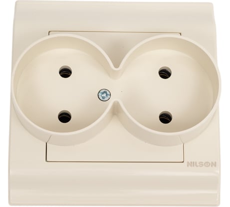 2-местная розетка Nilson СУ advantage кремовый, 20121024