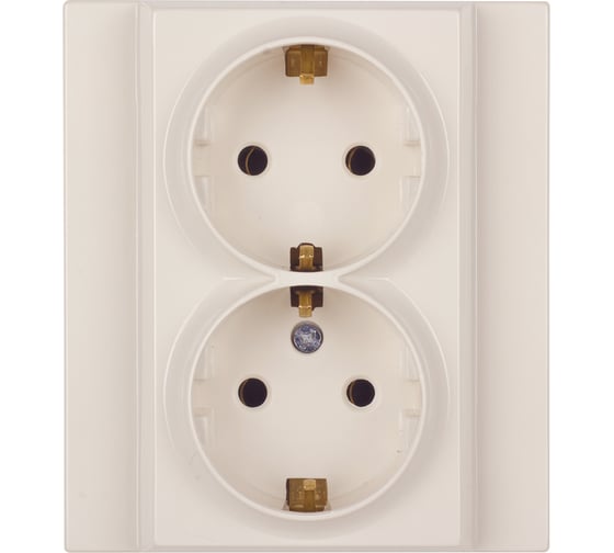2-местная розетка Nilson СУ с заземляющим контактом, advantage кремовый, 20121025