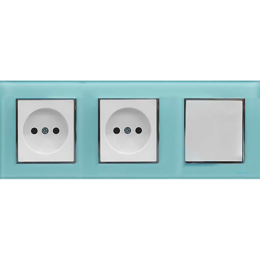 1клавишный выключатель + розетки без заземления Vesta Electric