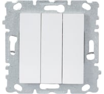 Выключатель Рим трехклавишный без рамки Metronex Electric FVK000301BEL