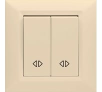 Двухклавишный проходной переключатель Vesta-Electric Roma кремовый Vesta Electric FVK010116MLK