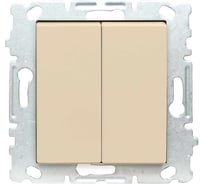 Выключатель Metronex Electric Roma Кремовый двухклавишный без рамки FVK010126MLK