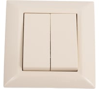 Выключатель Metronex Electric Roma Кремовый двухклавишный FVK010122MLK