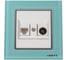 Розетка Metronex Electric Exclusive Blue для сетевого кабеля LAN + TV FRZTV010002BLU 1