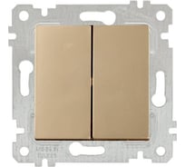 Двухклавишный выключатель Mutlusan Electric, золото 2200 402 0280