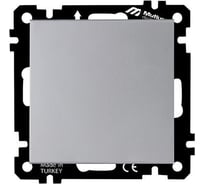 Выключатель одноклавишный, серебро (Elitra Plus) 2270 401 0292 Mutlusan Electric