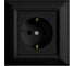 Розетка Metronex Electric Roma Black одинарная с заземлением FRZ00010101CMT 1