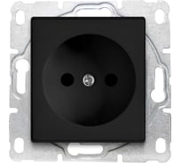 Розетка Metronex Electric Roma Black одинарная без заземления без рамки FRZ00020107CMT