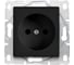 Розетка Metronex Electric Roma Black одинарная без заземления без рамки FRZ00020107CMT 1