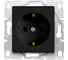 Розетка Metronex Electric Roma Black одинарная с заземлением без рамки FRZ00020106CMT 1