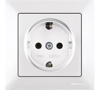 Розетка с заземлением Mutlusan Electric, белая 2125 600 0201
