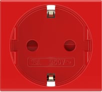 Розетка 1-м VIVA 2 модуля, красная DKC 45015
