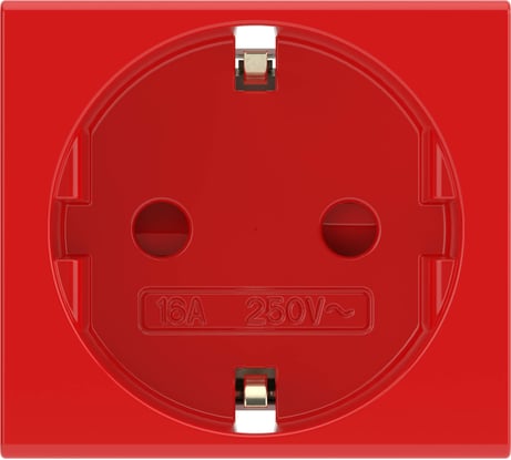 Розетка 1-м VIVA 2 модуля, красная DKC 45015