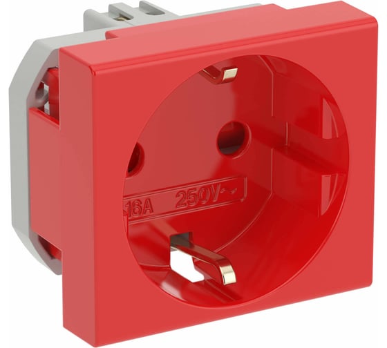 Розетка 1-м VIVA 2 модуля, красная DKC 45015