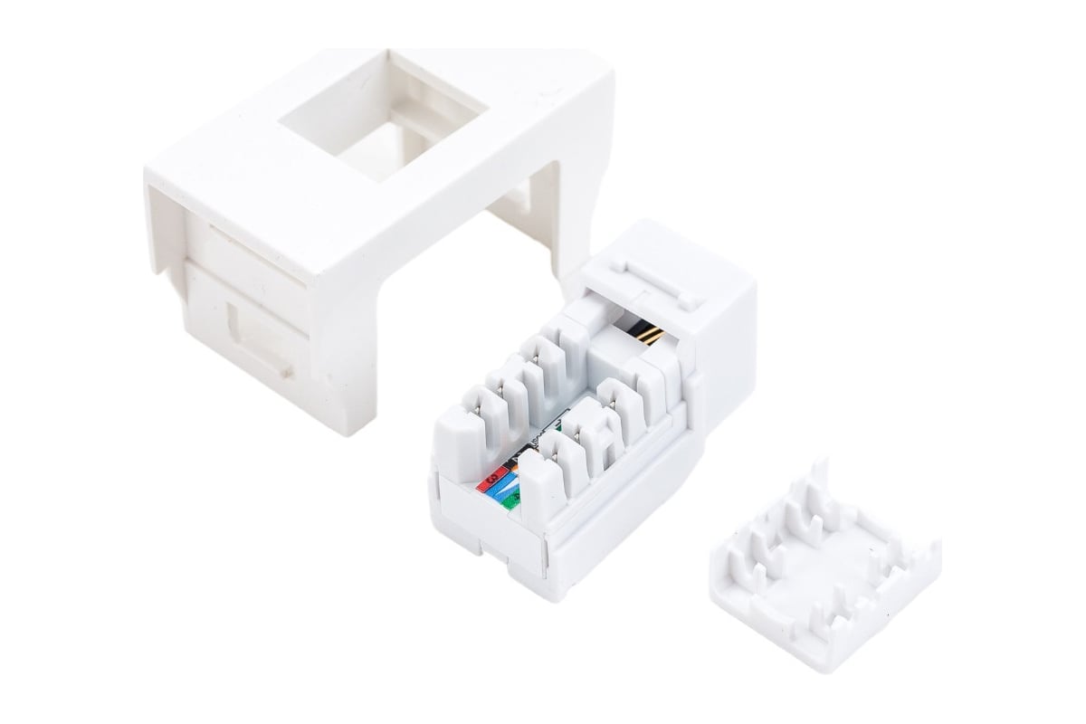 Телефонная розетка DKC RJ12, 6P6C, Viva, белая, 1мод 45018 - выгодная ...