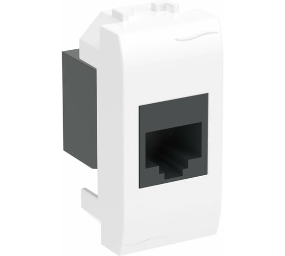 Компьютерная розетка, 1 модуль, белая DKC BRAVA RJ-45 5E 76646B