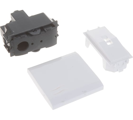 Выключатель, белый, 2 модуля DKC BRAVA 76002B