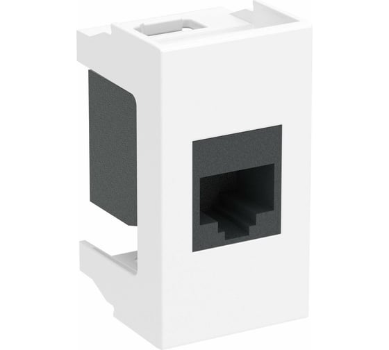 Компьютерная розетка, 1 модуль, белая DKC VIVA RJ-45 5E 45037