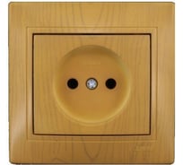 Одноместная розетка Lezard СП Мира б/з, ольха 701-0701-121