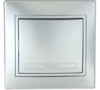 Одноклавишный выключатель Lezard MIRA серый металик 701-1010-100