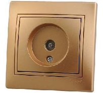Проходная телевизионная розетка Lezard СП Мира металик золото 701-1313-129