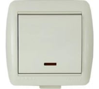 Одноклавишный выключатель с подсветкой Lezard ОП Ната кремовый 710-0300-111