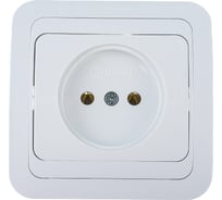 Розетка без заземления, белая Makel Mimoza 12002