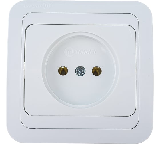 Розетка без заземления, белая Makel Mimoza 12002 1
