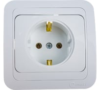 Розетка с заземлением, белая Makel Mimoza 12008