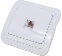 Розетка телефонная MAKEL 1-м СП Mimoza 16А IP20 бел./бел. 12014