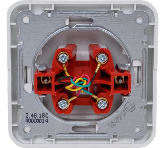 Розетка телефонная MAKEL 1-м СП Mimoza 16А IP20 бел./бел. 12014