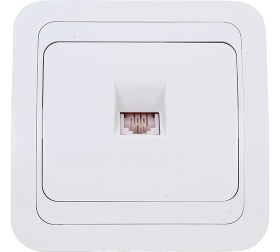 Розетка телефонная MAKEL 1-м СП Mimoza 16А IP20 бел./бел. 12014