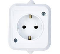 Розетка с заземлением, белая Makel 18308