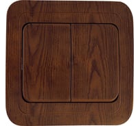 Двухклавишный выключатель, орех Makel Mimoza N 24003