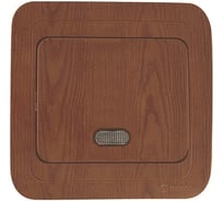 Выключатель с индикатором, орех, 1 клавиша Makel Mimoza N 24021